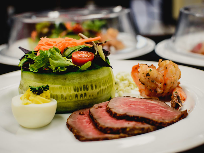 Plated meal from catering event