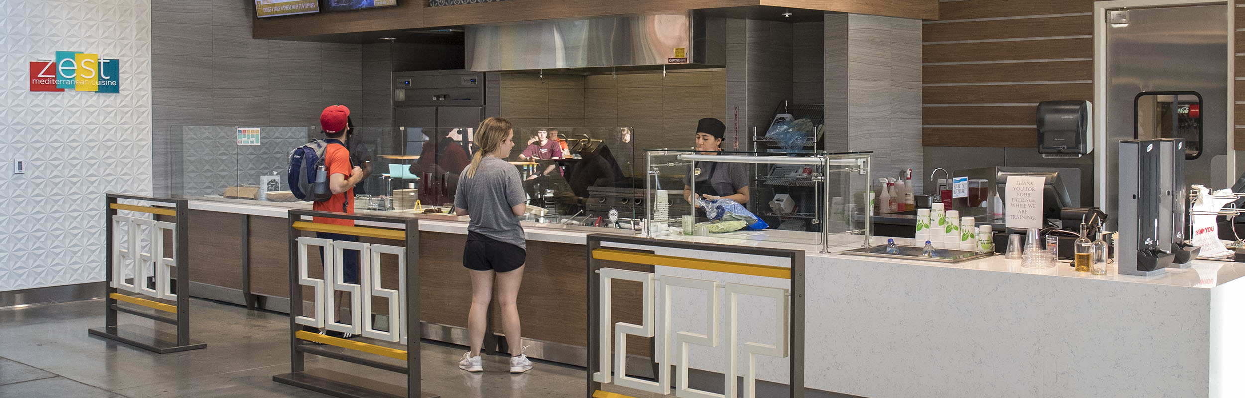 Students ordering at Zest