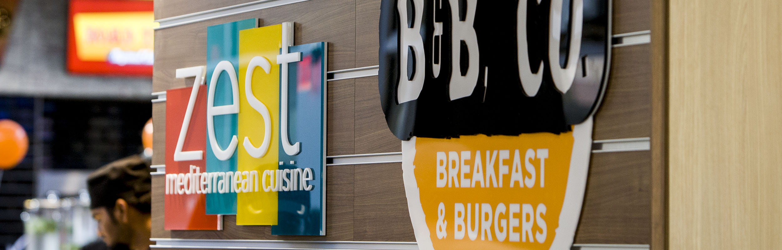 Zest sign at North Dining