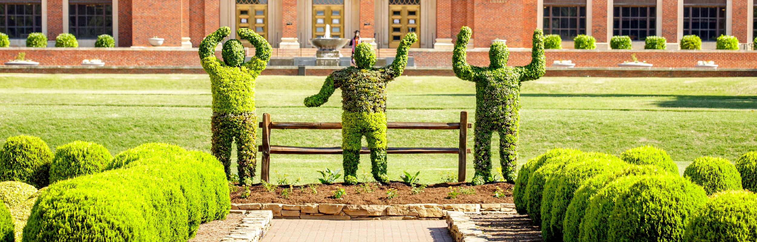 Formal garden greenery at Oklahoma State University Formal garden greenery at Oklahoma State University